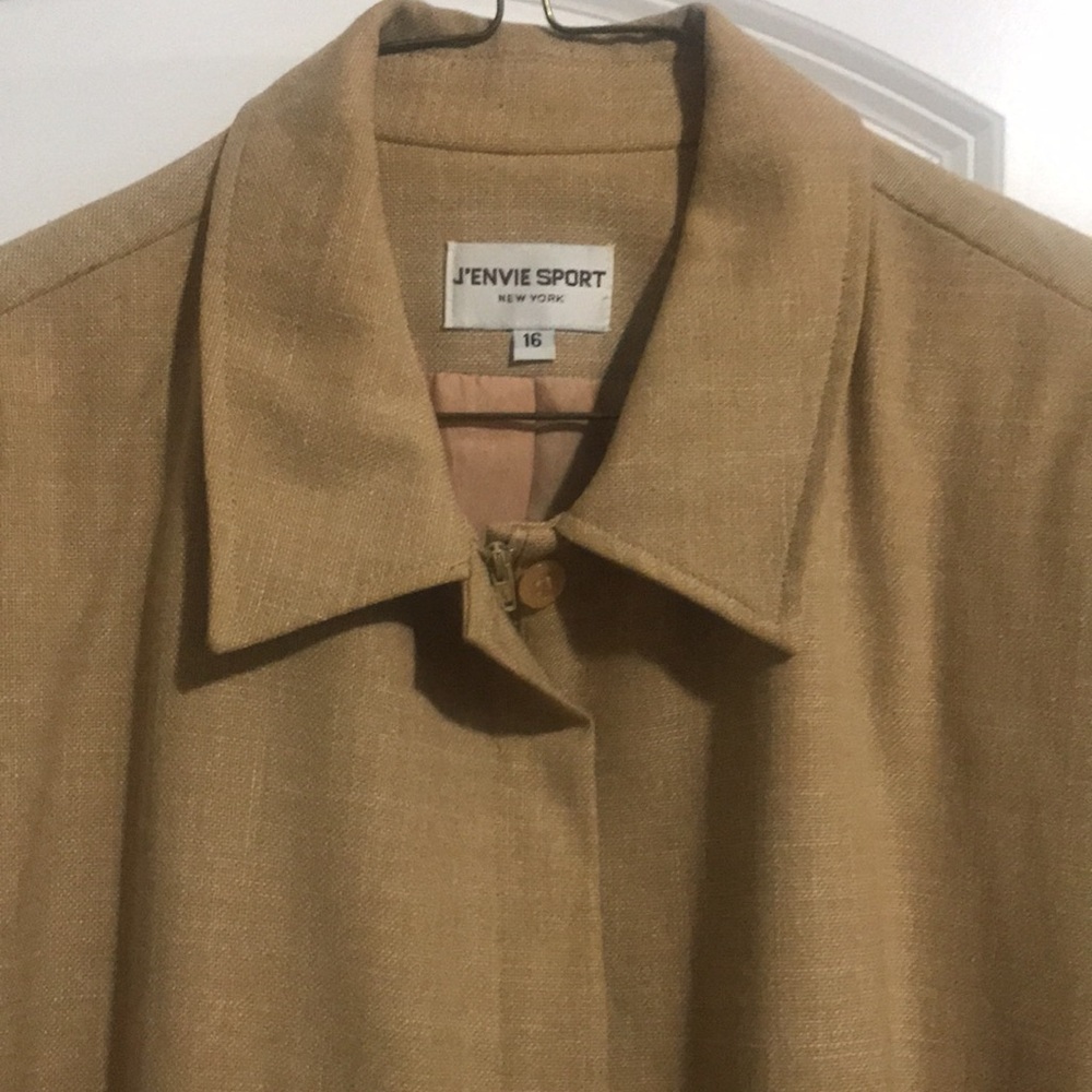J’ENVIE SPORT lined lightweight jacket hidden front zipper size 16